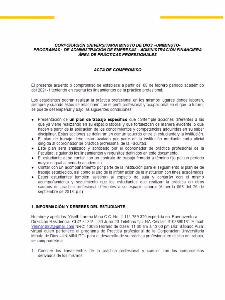 ¿Cómo redactar un acta de compromiso laboral?