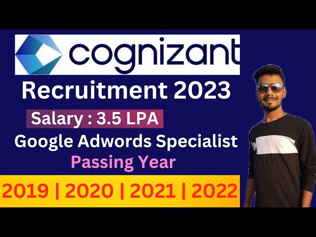 What is the salary of Google Adwords specialist in Cognizant?