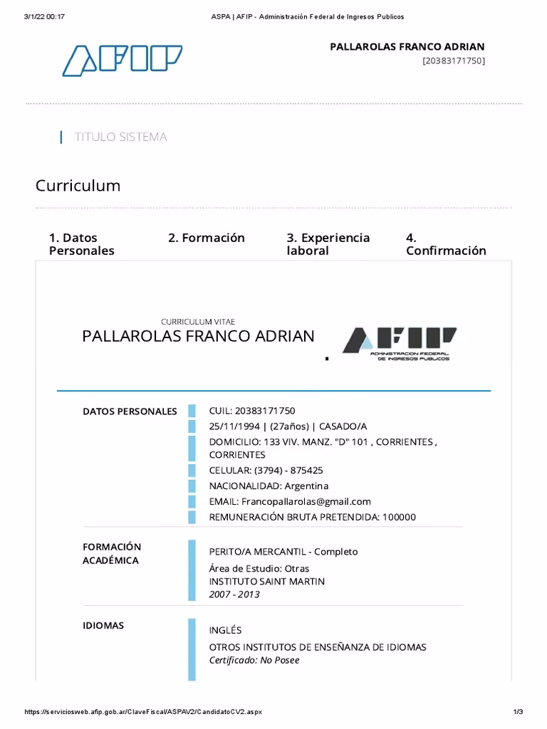 ¿Cómo presentar el CV?