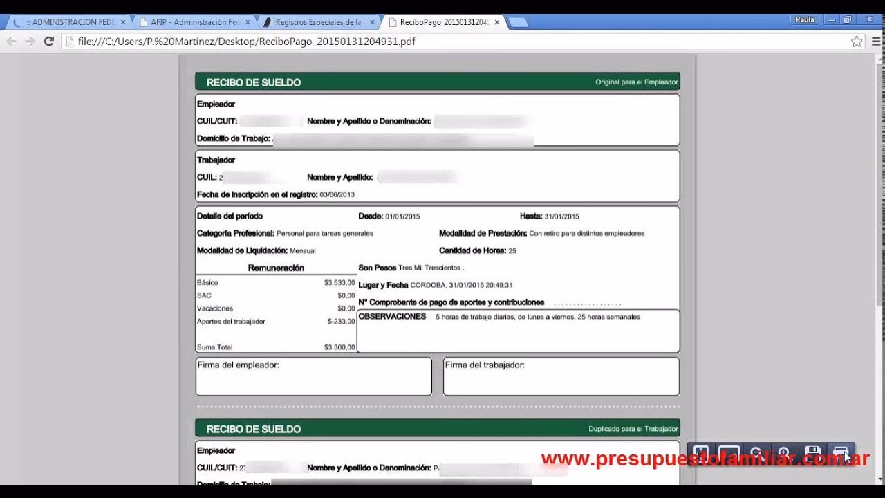 ¿Cómo generar un recibo de AFIP?