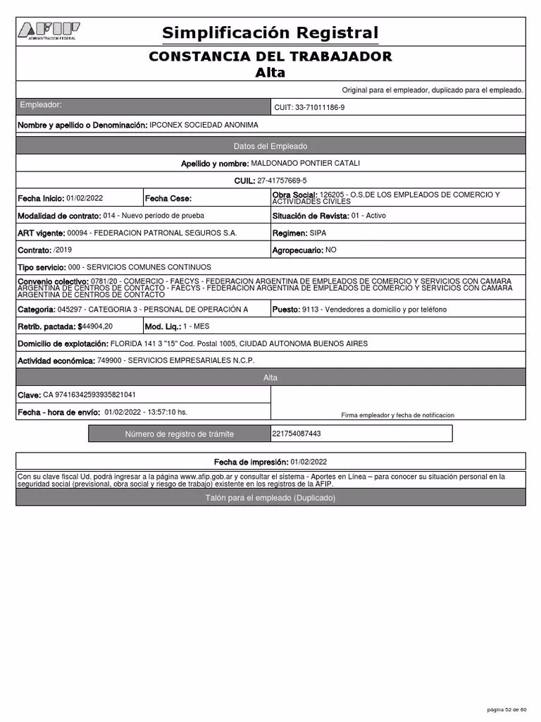 ¿Cómo saber si estoy dado de alta en AFIP como empleado?