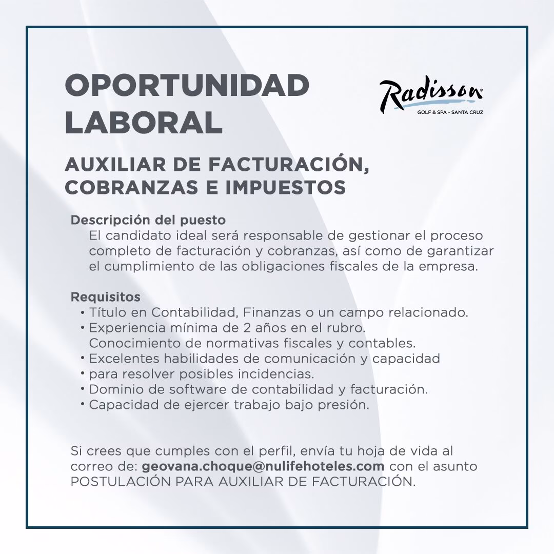 ¿Qué funciones hace un auxiliar de facturación?