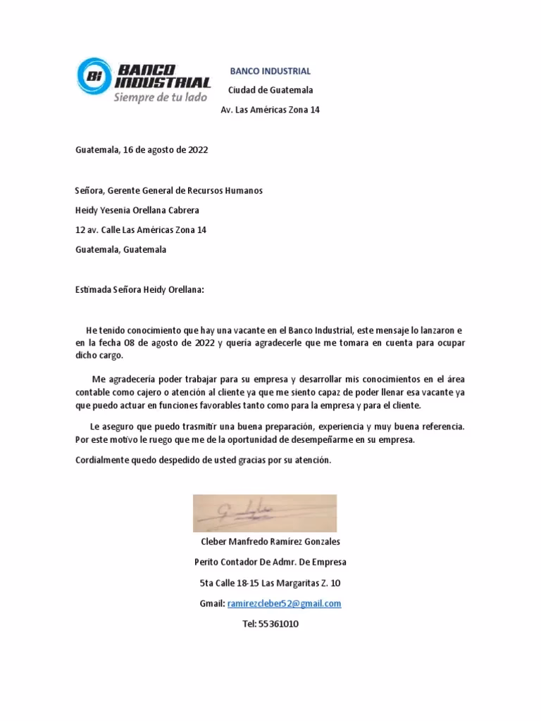 ¿Cómo puedo enviar mi CV al Banco Nación?