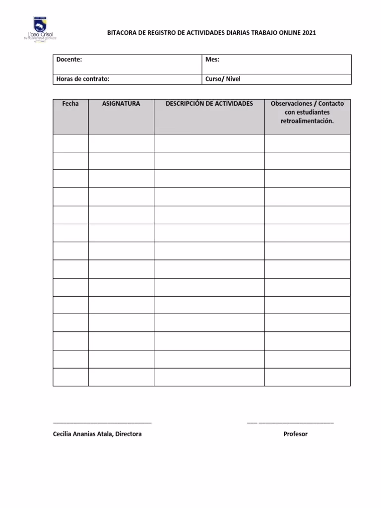 ¿Qué significa bitácora de trabajo?