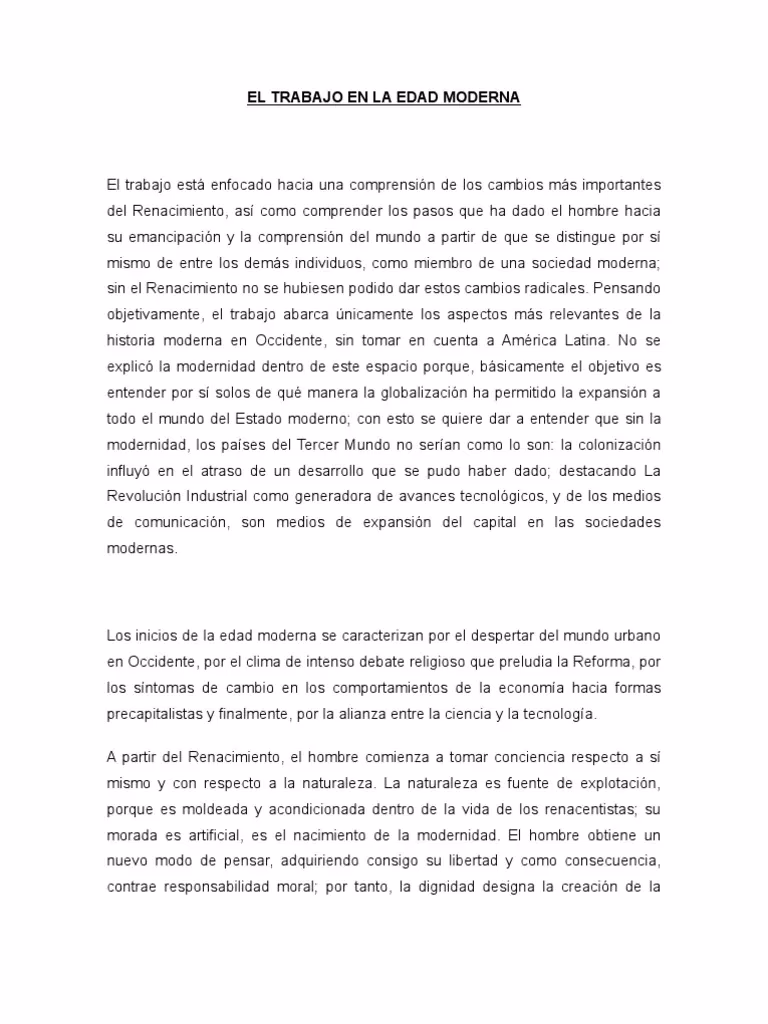 ¿Cuáles son las características principales de la Edad Moderna?