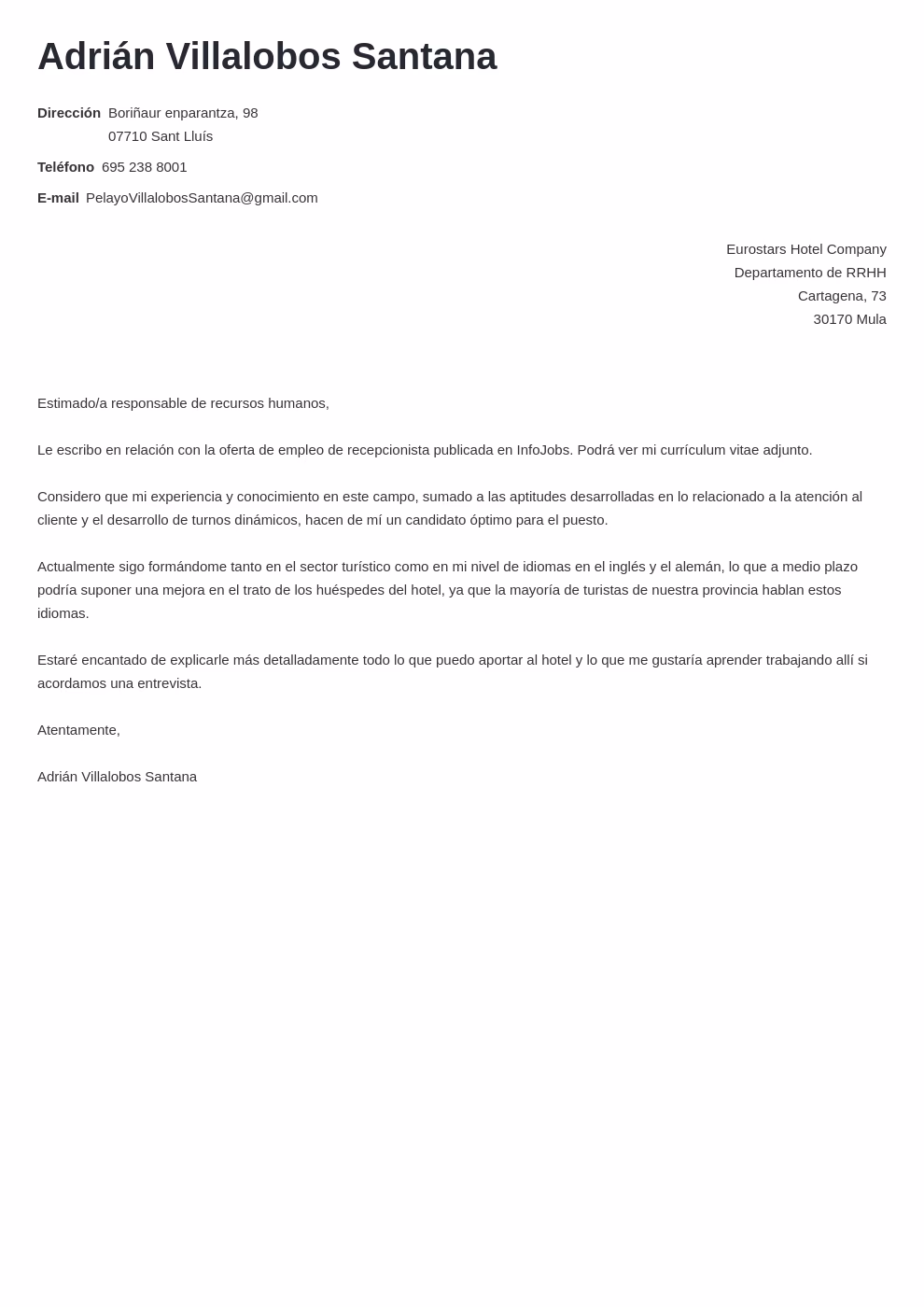 ¿Qué poner en una carta de presentación laboral?