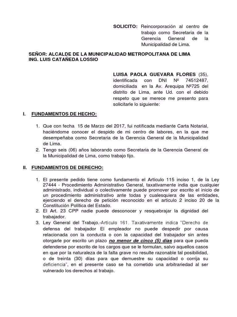 ¿Cómo pedir reingreso a un trabajo?