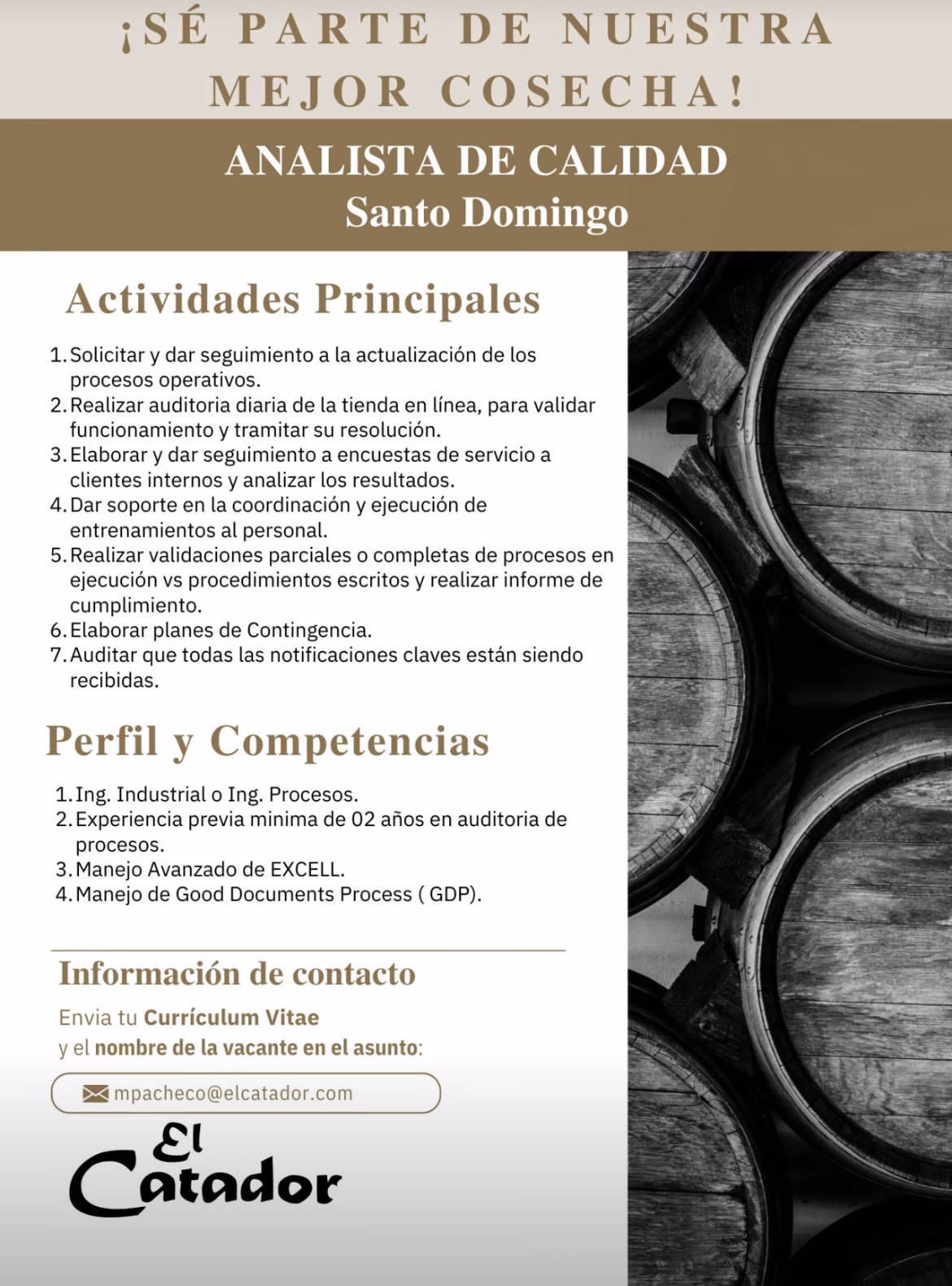 ¿Cuánto te pagan por ser catador?