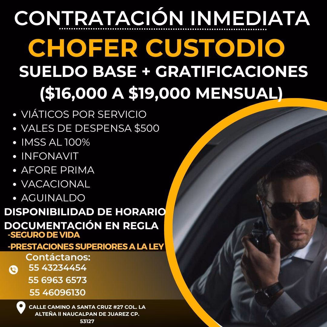 ¿Qué hace un chofer custodio?