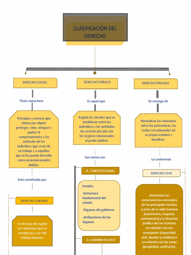 ¿Cuáles son las clasificaciones del derecho?