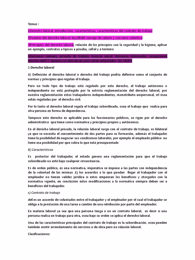 ¿Qué ley regula el trabajo en Uruguay?