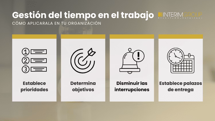 ¿Cómo puedo administrar mejor mi tiempo en el trabajo?