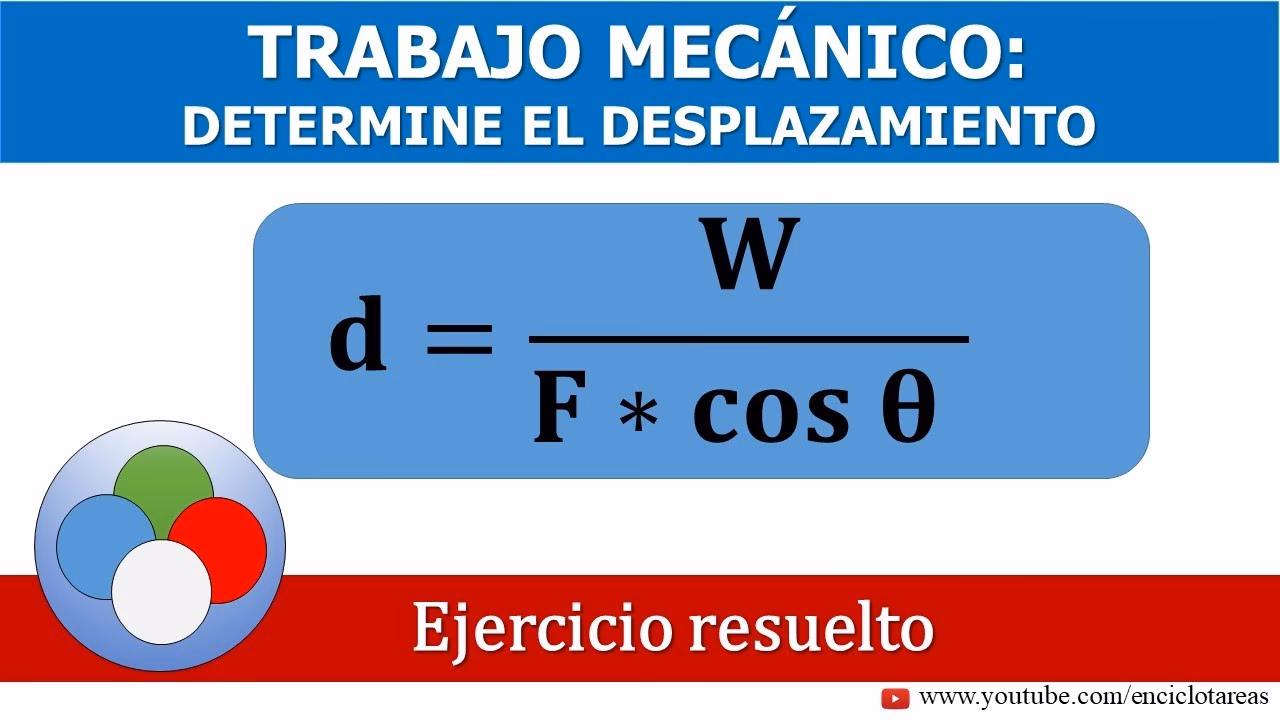 ¿Cuál es la ecuación del trabajo de distancia realizado y la fuerza?