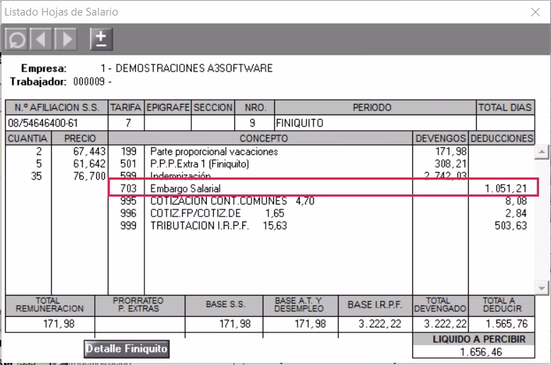 ¿Cómo se calcula el embargo de un sueldo?
