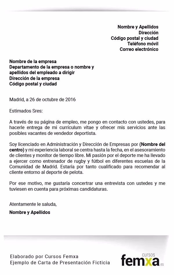 ¿Cómo se debe redactar una carta laboral?