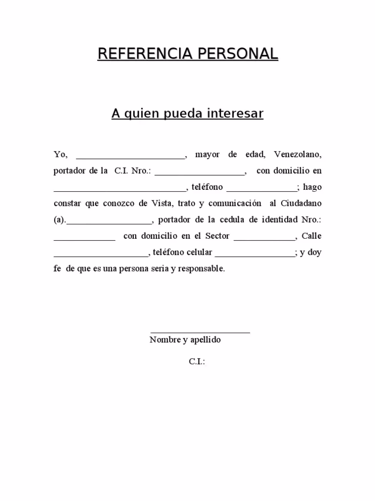 ¿Qué se escribe en una referencia laboral?