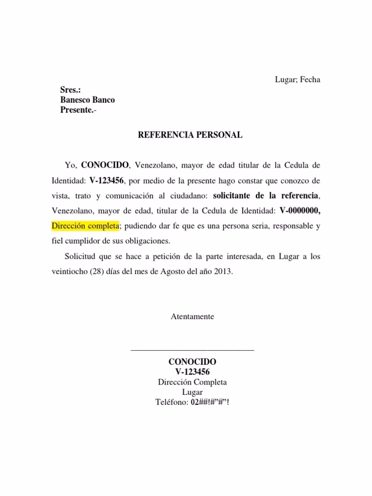 ¿Qué se escribe en una referencia laboral?