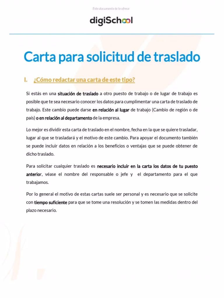 ¿Cuándo se puede pedir un traslado en el trabajo?