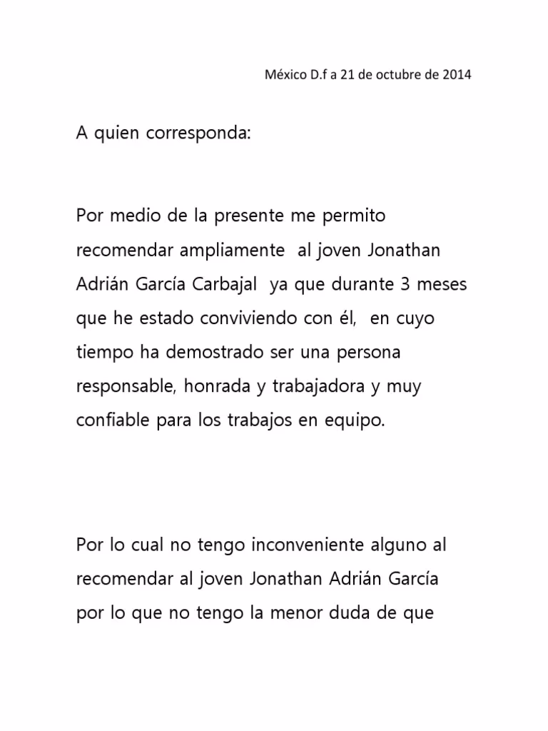 ¿Cómo recomiendo a una persona para un trabajo?