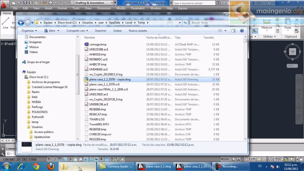 ¿Cómo recuperar un archivo de AutoCAD si no lo guardé?