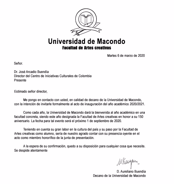 ¿Qué letras se usan para una nota formal?