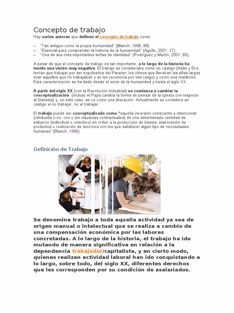 ¿Qué es el trabajo según Peirós?