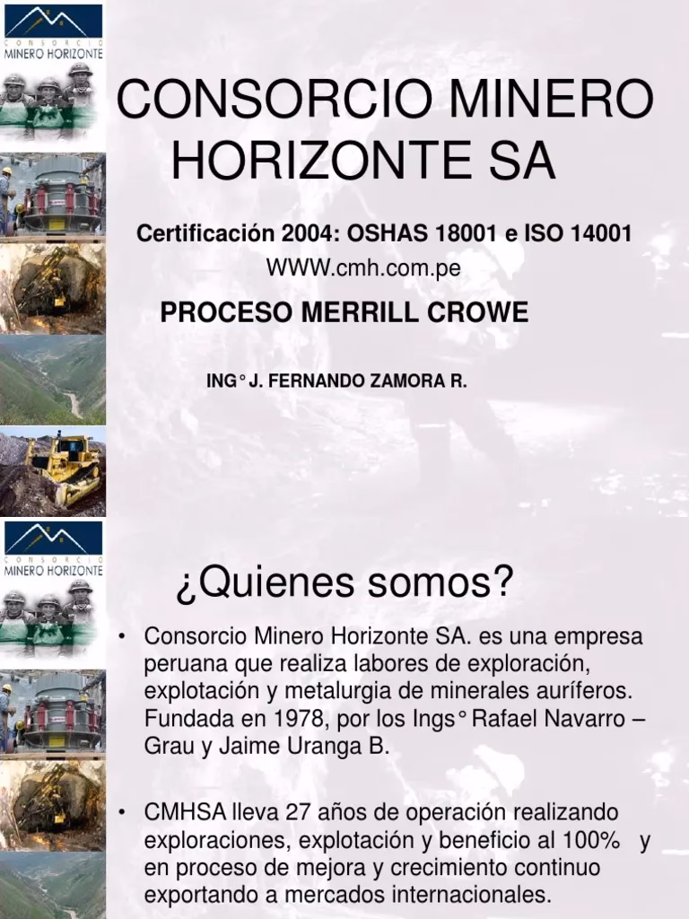 ¿Quién es el gerente general del Consorcio Minero Horizonte?