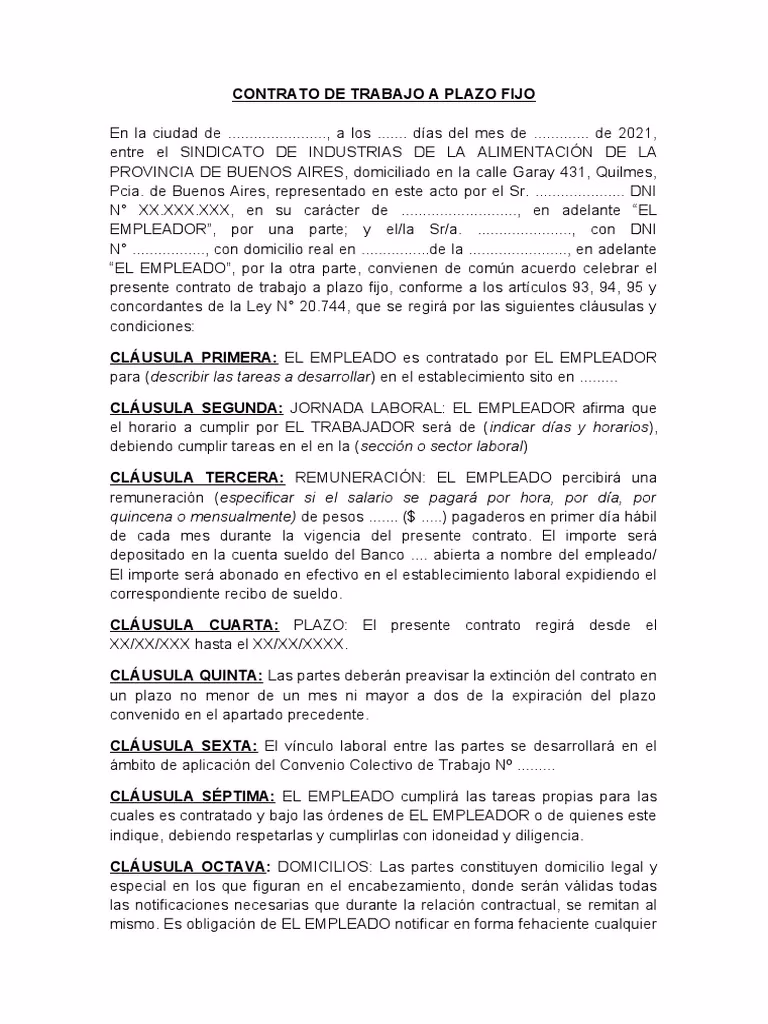 ¿Cuántos días de vacaciones tiene un contrato fijo?