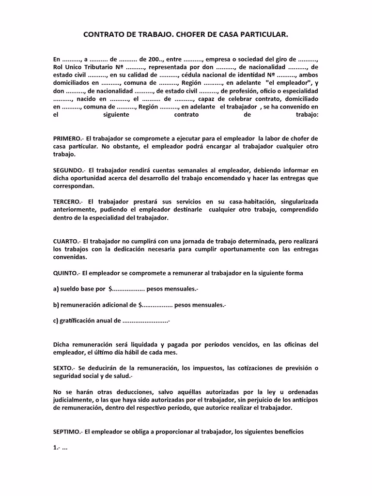 ¿Qué tipo de contrato tiene un repartidor?