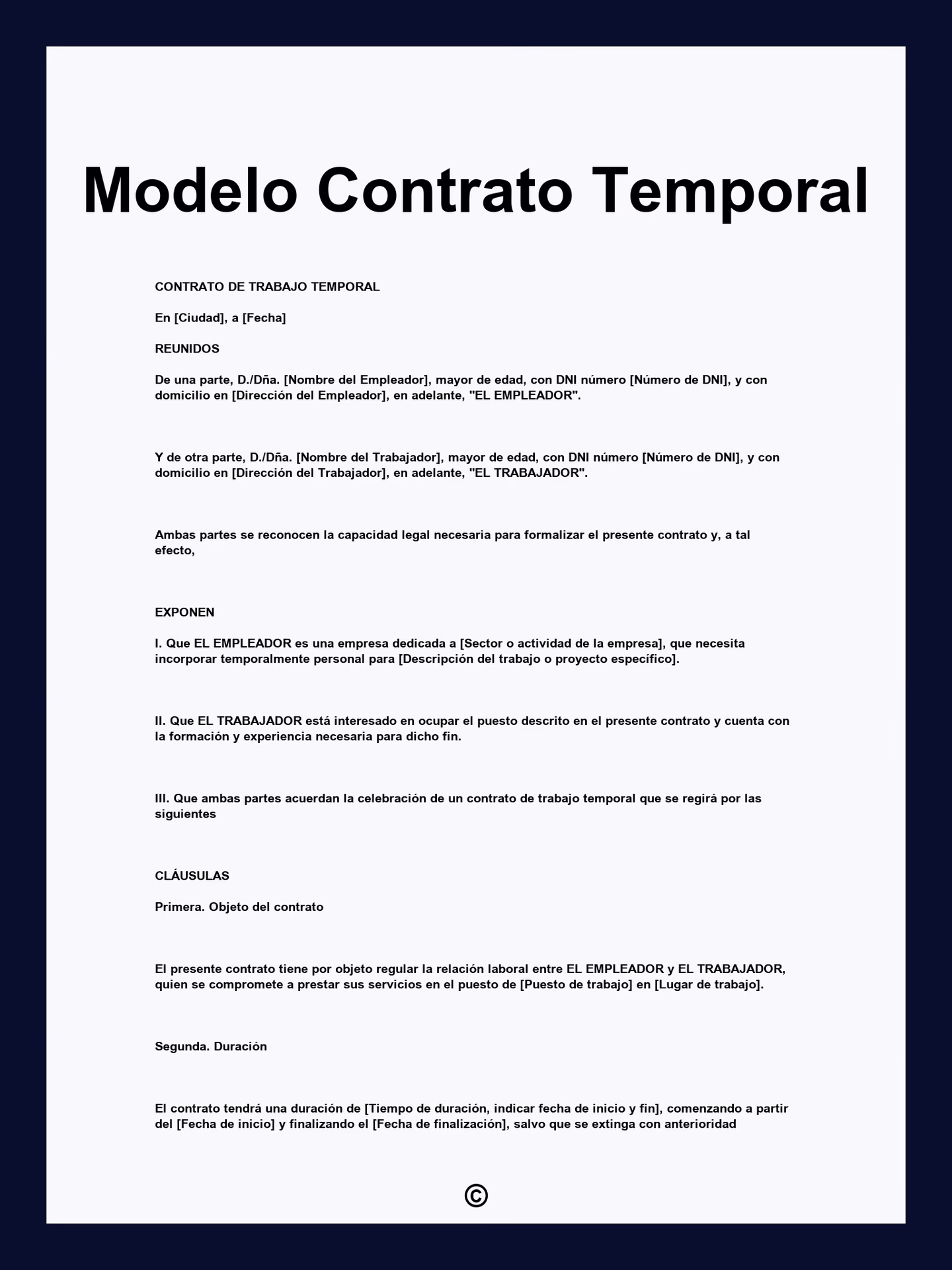 ¿Cuál es la duración mínima de un contrato temporal?