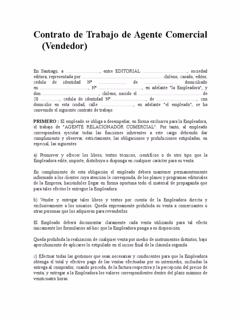 ¿Cuáles son los 4 tipos de contratos?