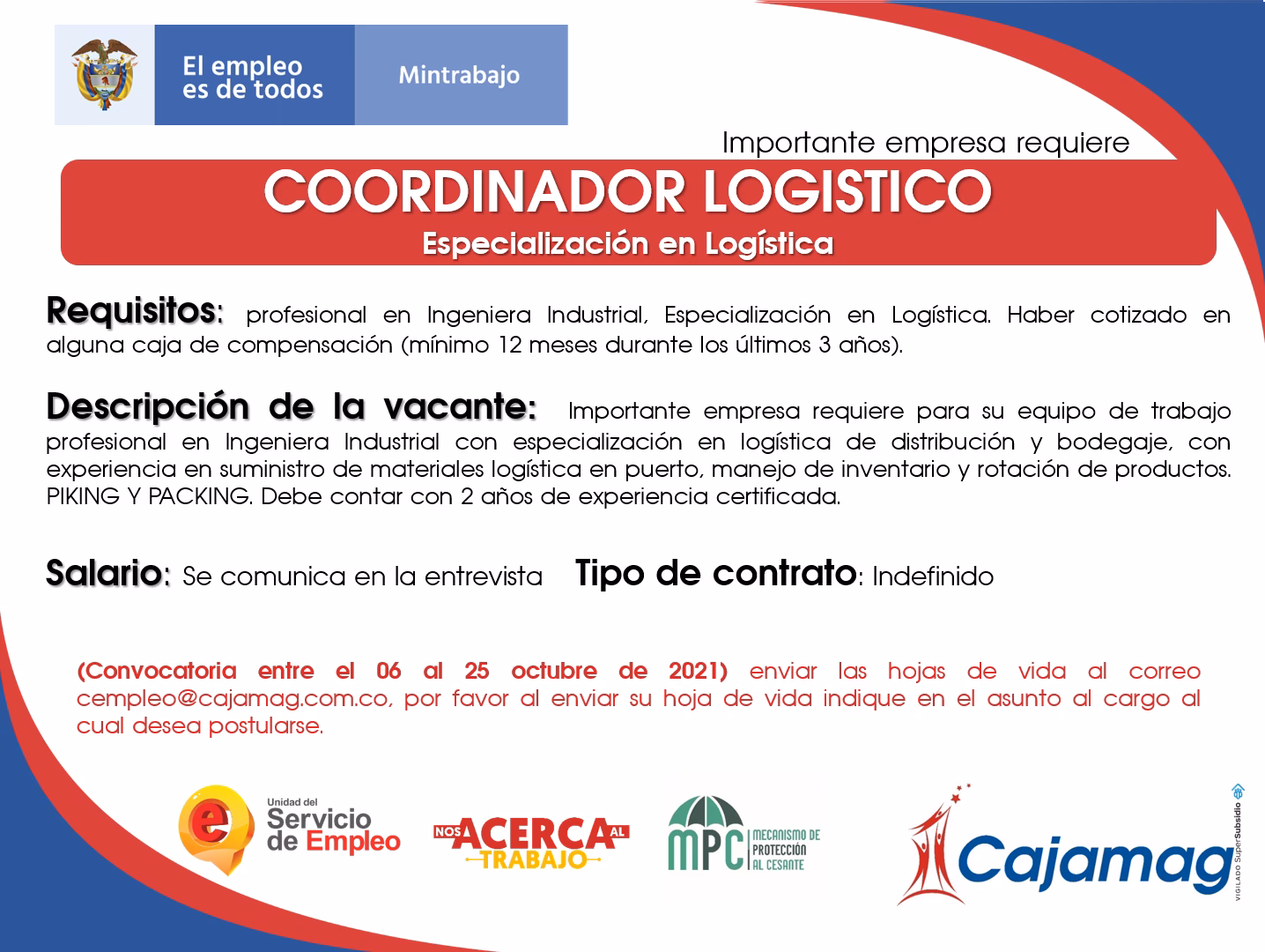 ¿Cuánto le pagan a un coordinador de logística?