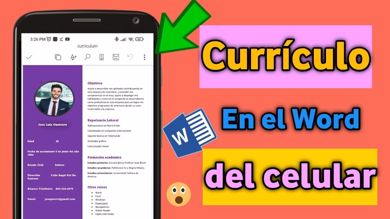 ¿Cómo hacer un CV desde el móvil?