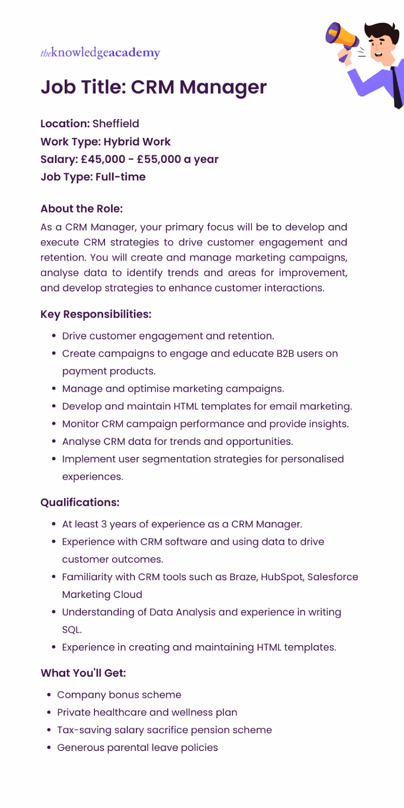 What is a CRM job role?