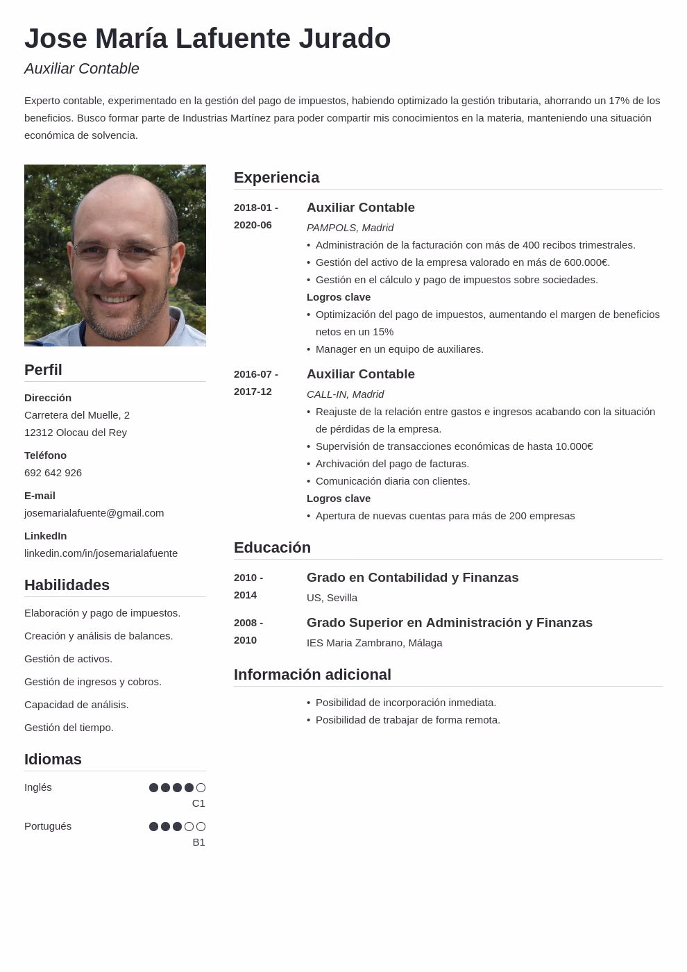 ¿Qué cosas buenas puedo poner en mi curriculum vitae?