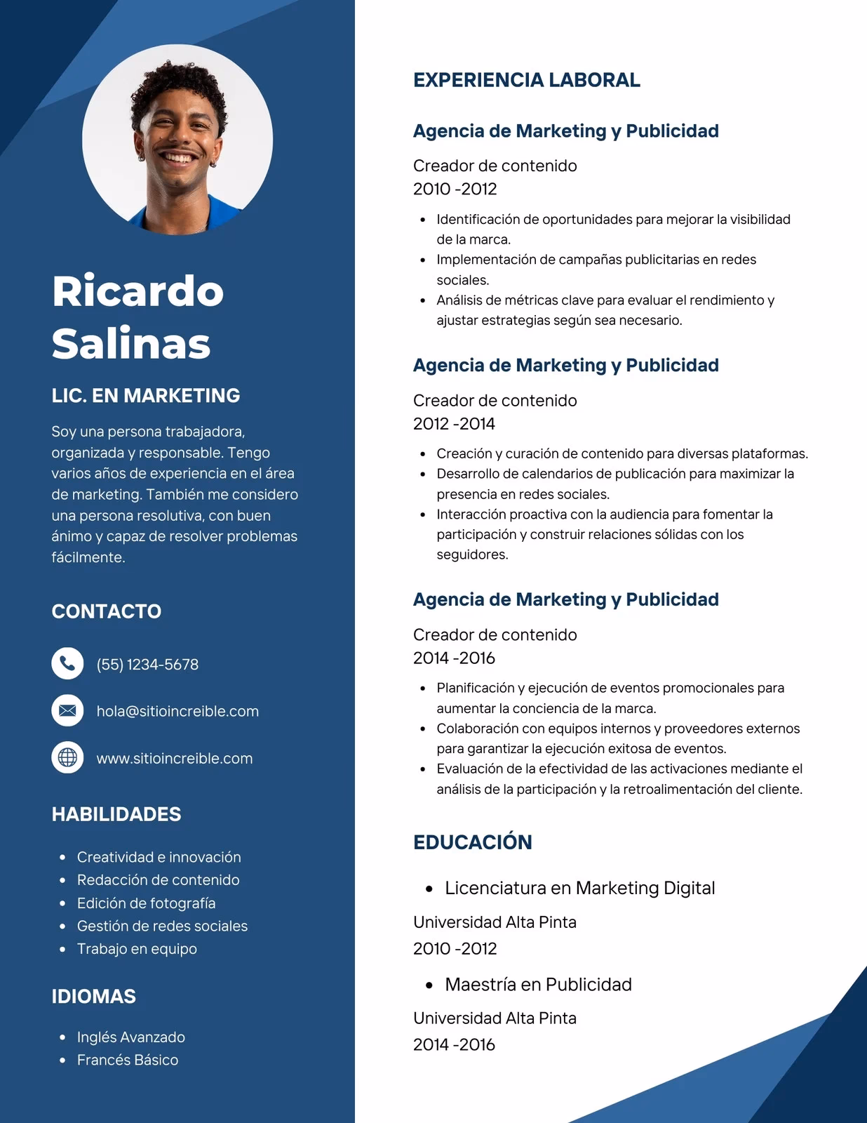 ¿Cómo hacer un currículum de trabajo simple?