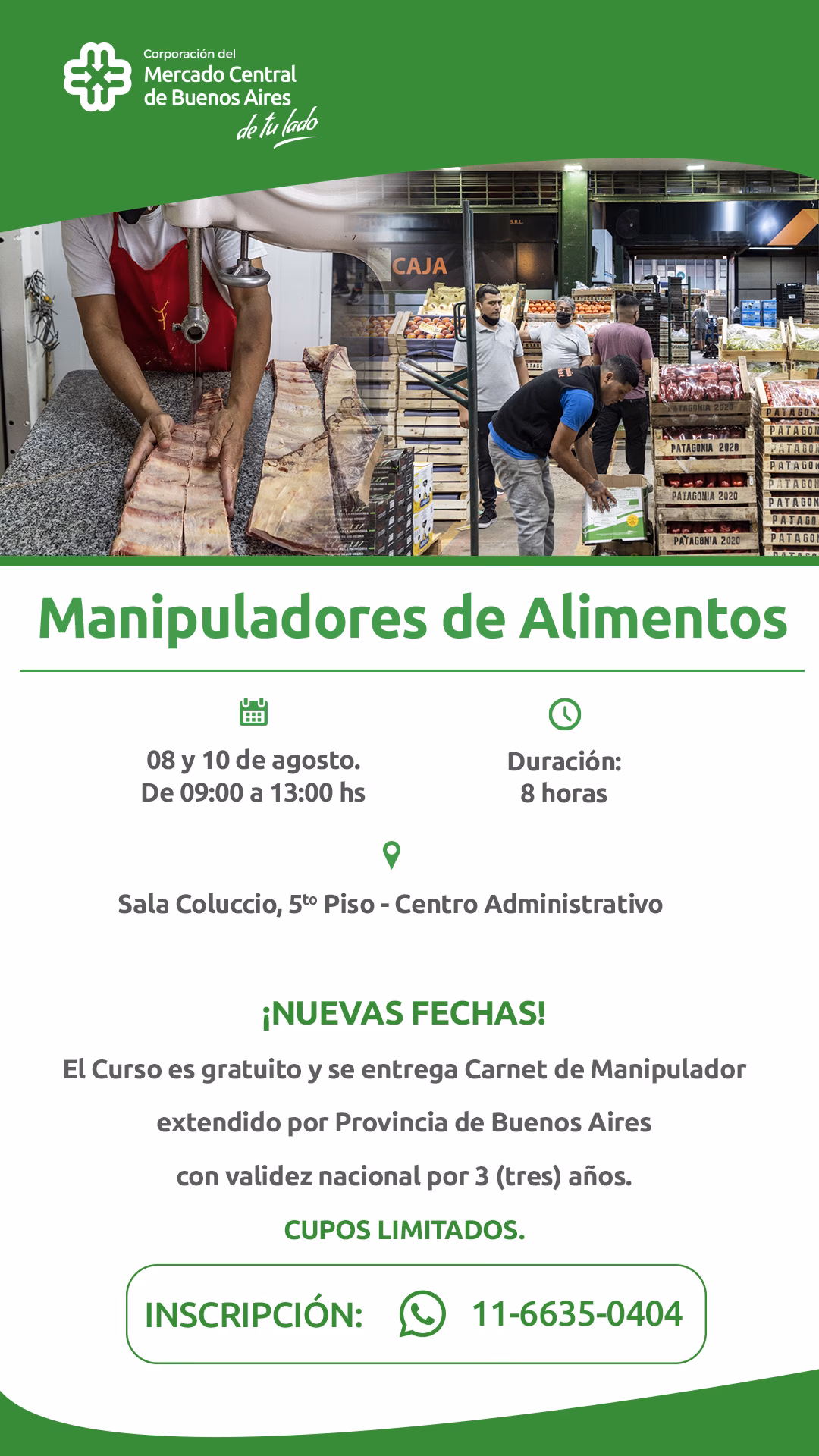 ¿Cuánto cuesta el curso de manipulador de alimentos?