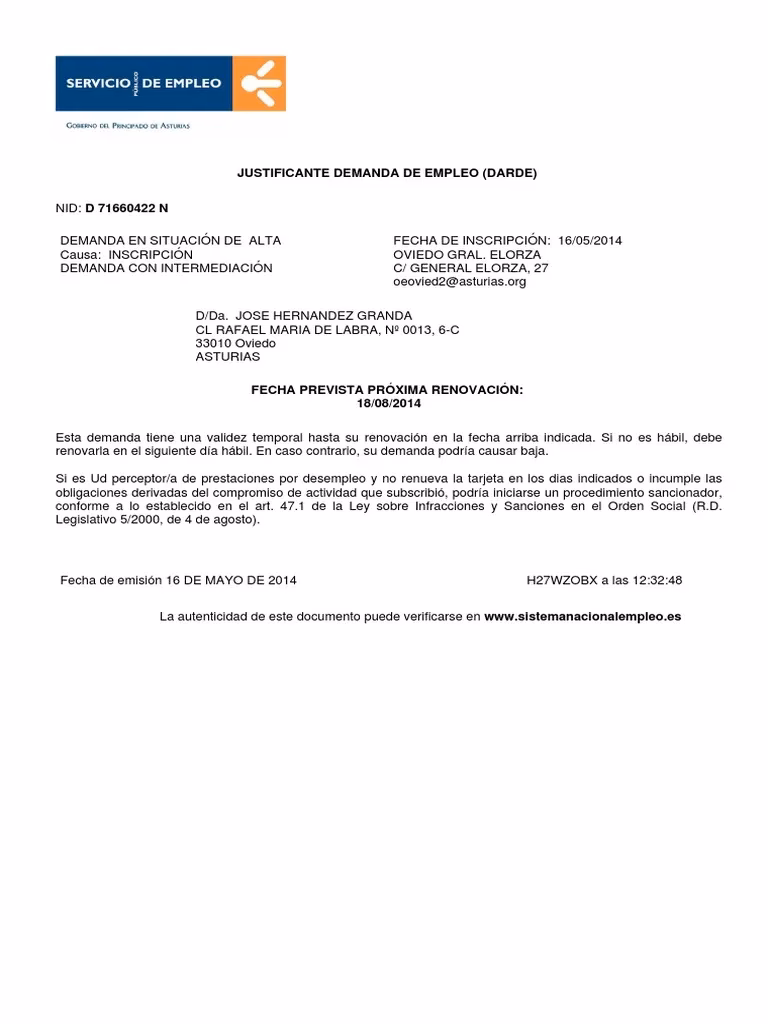 ¿Cómo darse de alta como demandante de empleo en Asturias?