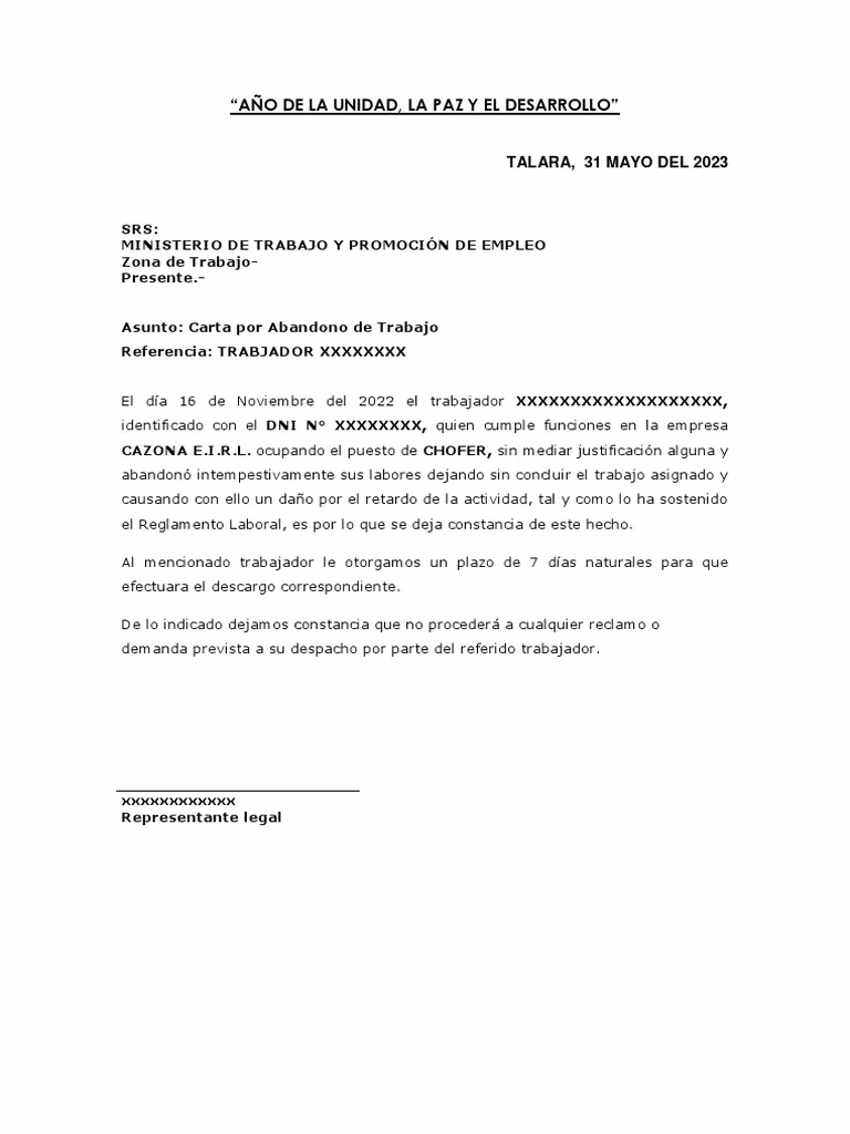 ¿Qué te pagan por abandono de trabajo?