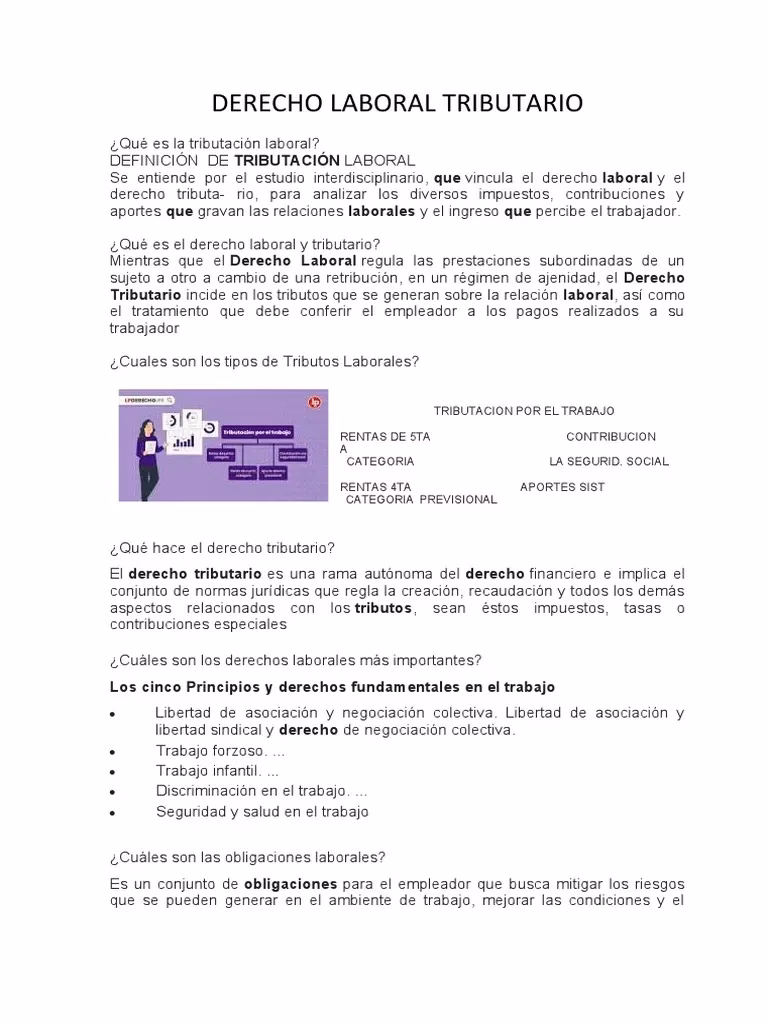 ¿Qué es el trabajo tributario?