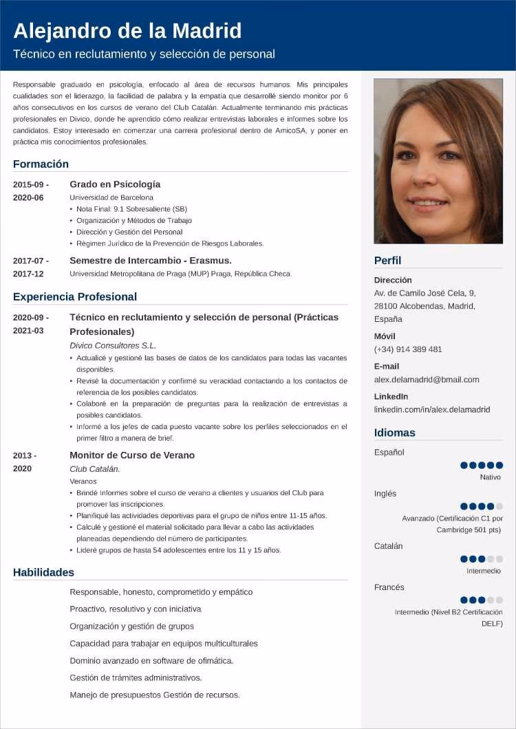 ¿Qué escribir en una declaración personal para un CV?