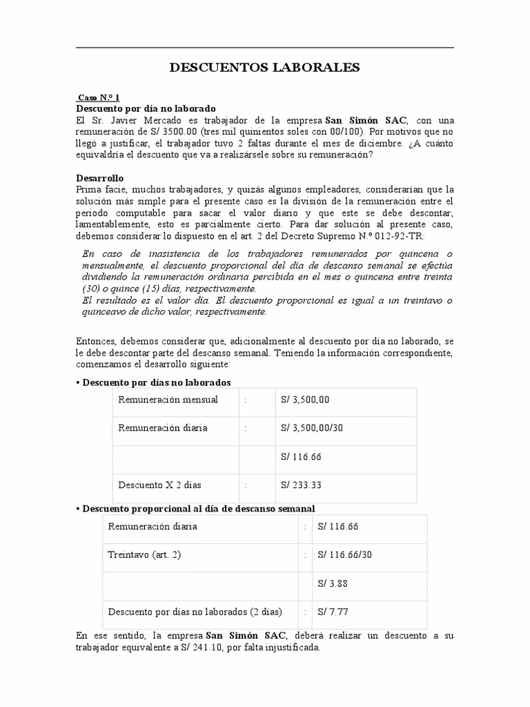 ¿Cuál es la sanción por faltar un día al trabajo?