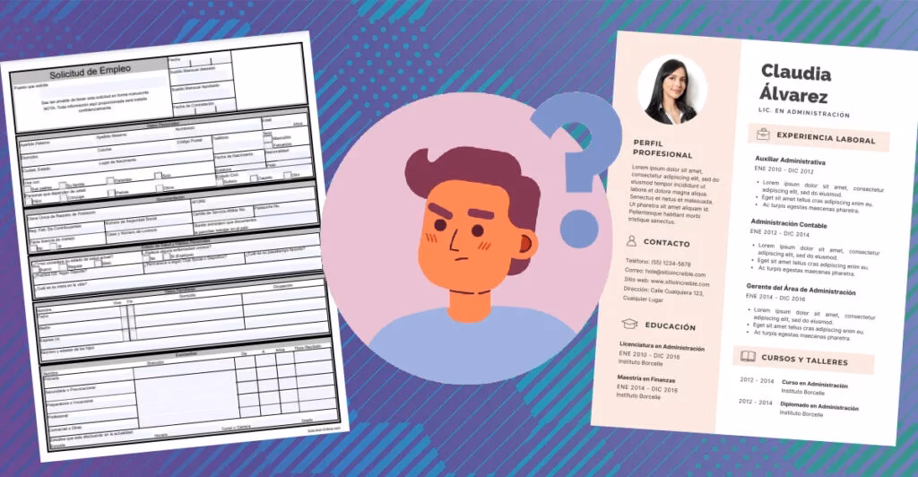 ¿Cuál es la diferencia entre un curriculum vitae y una solicitud de empleo?