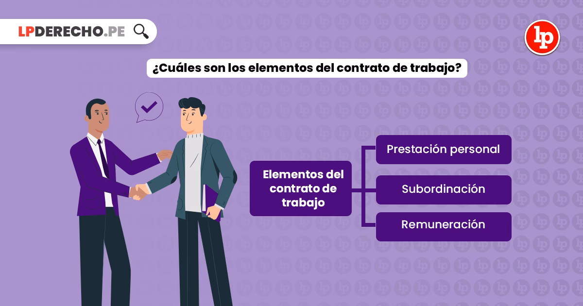 ¿Cuáles son los 3 elementos de la relacion laboral?