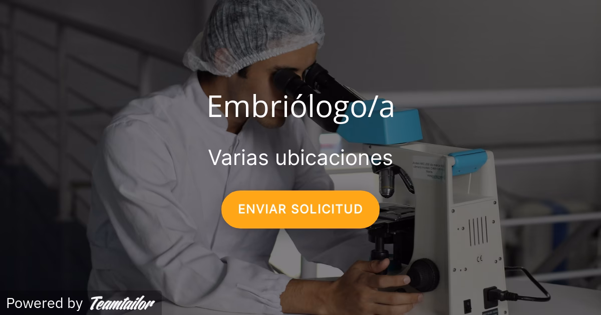 ¿Dónde puede trabajar un embriólogo?
