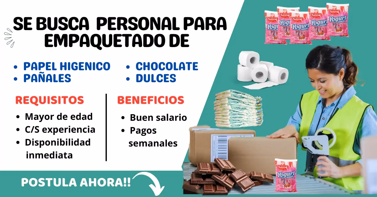 ¿Cómo se llama el trabajo de empacar productos?