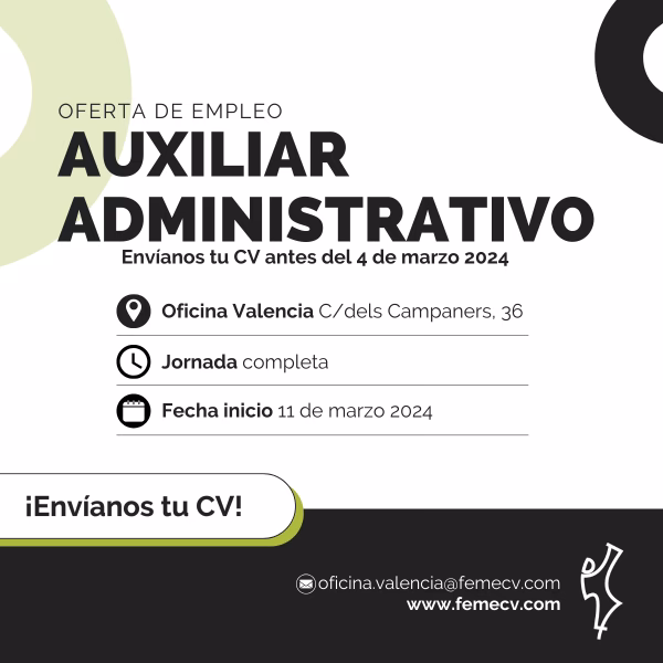 ¿Cuánto gana un administrativo en Valencia, España?