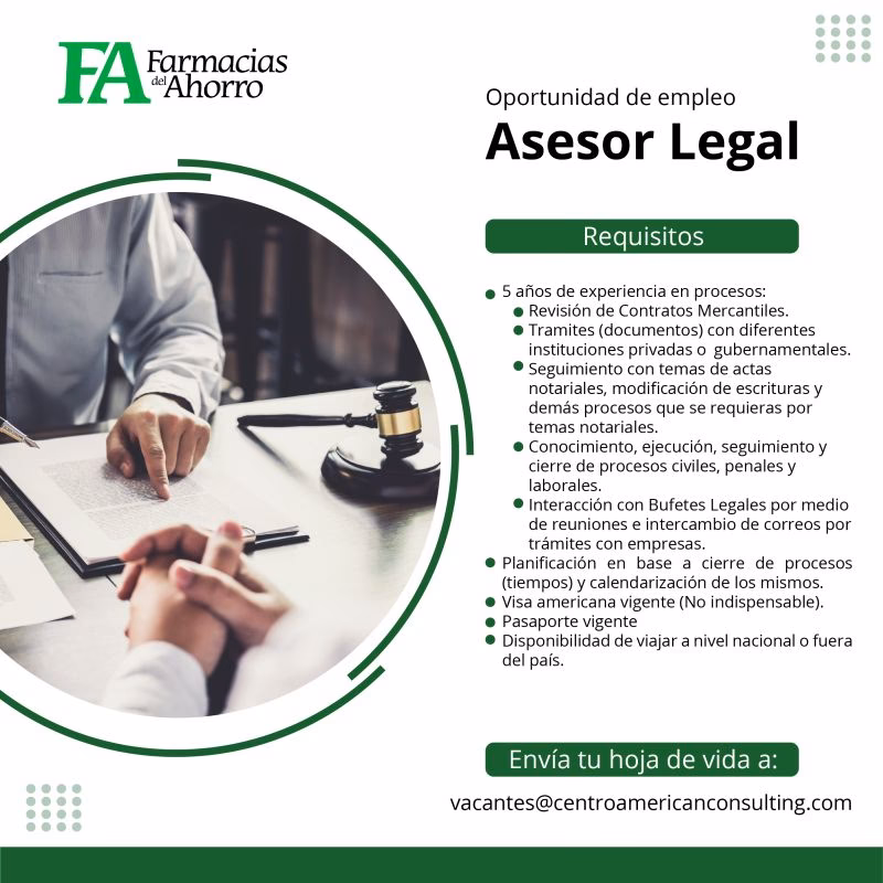 ¿Quién puede ser asesor legal?