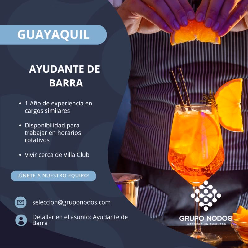 ¿Qué se necesita para ser ayudante de bar?