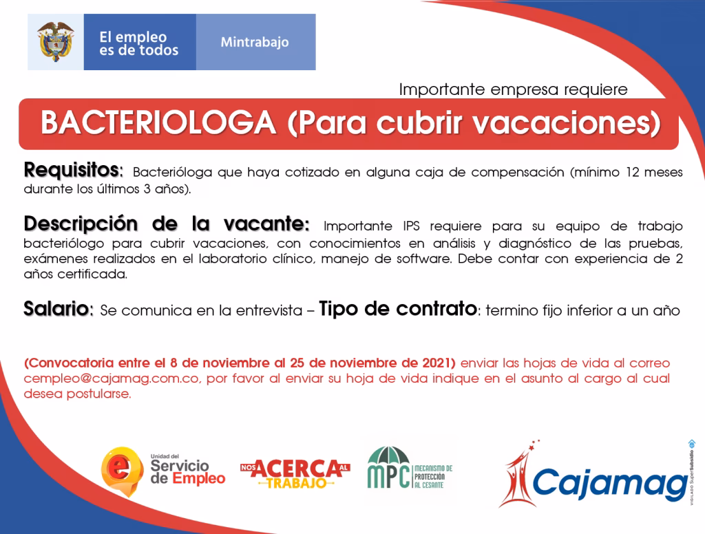 ¿Dónde puede trabajar un bacteriólogo?